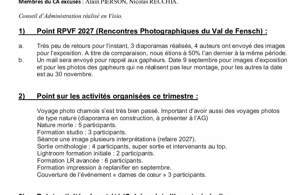 Rapport CA du 2026-06-30